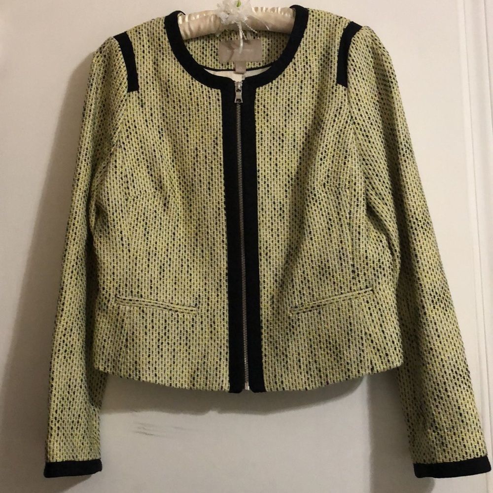 Banana Republic Tweed Zip Blazer, Size 14